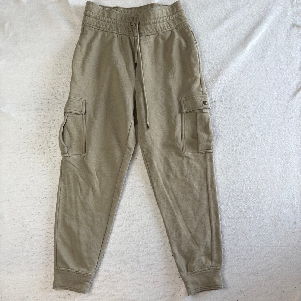 Tna Cargo Sweatpants Womens Large Sage Green Joggers High Rise Fleece